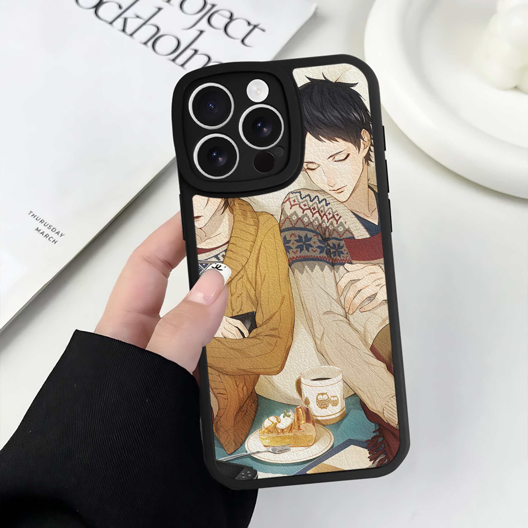 （画像用） ハイキュー!! Haikyu!! 【iPhone 16シリーズ対応】シリコンスマホケース（レザー調） 材質：シリコン